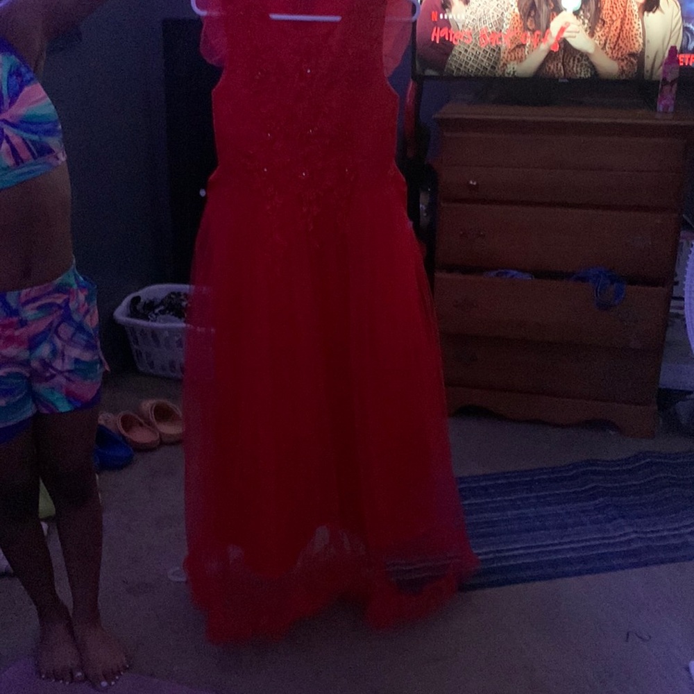 kids red dress
